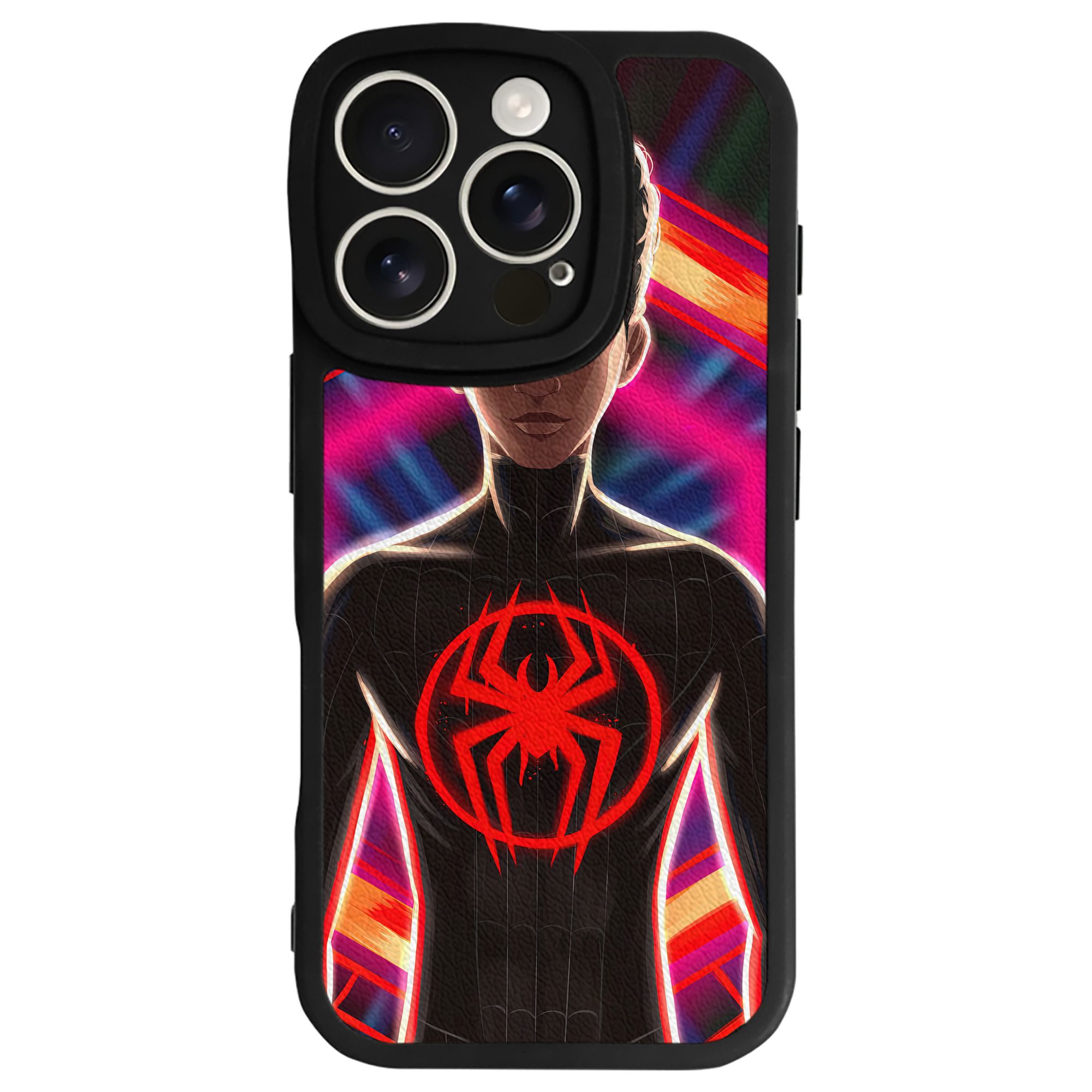 （画像用） Spider Man スパイダーマン 【iPhone 16シリーズ対応】シリコンスマホケース（レザー調） 材質：シリコン